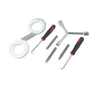 Ensemble d'outils de démontage pour machine à laver - Pour nettoyage intérieur du tambour - Construction en acier carbone - Douilles à trois dents 8/10/12 mm et rétracteur de 28 cm