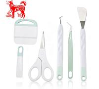 Ensemble d'outils de désherbage 5 pièces pourCricut : grattoir, ciseaux, pincettes, spatule, désherbeur, kit d'outils de coupe multifonctionnels pour bricolage, projets