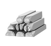 Ensemble d'outils de fabrication de bijoux - Tampon en acier robuste - 10 tampons en forme de cœur avec plaques en aluminium incluses - Pour usage quotidien et décontracté