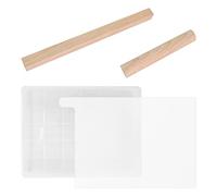 Ensemble d'outils de Fabrication de Nougat, Ensemble de Moules à Nougats Faits à la Main en Silicone, Comprenant Un Plateau de Coupe et Un Rouleau à Pâtisserie, pour Faisant du Nougat Le Chocolat