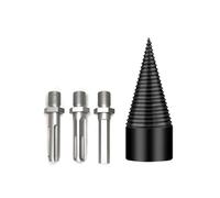Ensemble d'outils de fendage de bois avancé comprenant trois tiges de liaison et un foret à bois de chauffage pour améliorer l'efficacité et la polyvalence. Foret facile à fendre