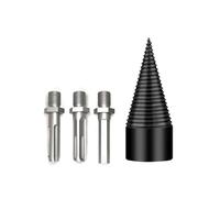 Ensemble d'outils de fendage de bois avancé comprenant trois tiges de liaison et un foret à bois de chauffage pour améliorer l'efficacité et la polyvalence. Foret facile à fendre