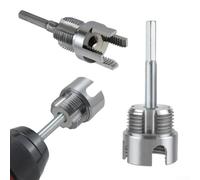 Ensemble d'outils de filetage de tuyaux avec enfile-aiguille interne et externe pour tuyaux de 1/2" et 3/4", kit de réparation de plomberie en acier au carbone pour la maison et le jardin (emballé