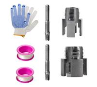 Ensemble d'outils de filetage de tuyaux robustes 1,27 cm 1,9 cm 1,9 cm interne externe double fonction poignée hexagonale design enfile-tuyaux léger pour chantiers de construction