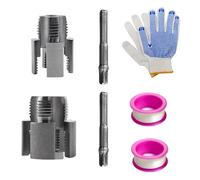 Ensemble d'outils de filetage pour tuyaux robustes 1,27 cm 1,9 cm 1,9 cm interne externe double fonction poignée hexagonale avec adaptateur