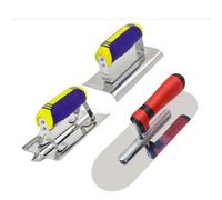 Ensemble d'outils de finition pour béton, truelle en acier inoxydable, bordureuse et rainureuse, kit de finition pour stuc et ciment, maçon