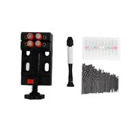 Ensemble d'outils de forage à main 60 pièces forets hélicoïdaux à mandrin réglable en acier rapide avec étau d'établi pour la sculpture artisanale sur bois et la fabrication de