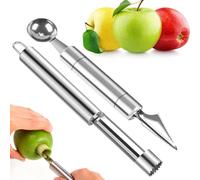 Ensemble d'outils de Fruits,2 Pcs Pomme Cuillère à Melon Outils Outil de Sculpture de Fruits Cuillère de Melon pour Sculpture Créative de Fruits