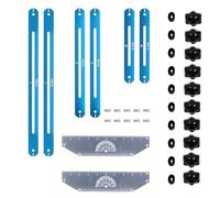 Ensemble d'outils de gabarit de marches d'escalier en alliage d'aluminium adapté pour des mesures précises de marches d'escalier et guide de coupe, jauge de marche d'escalier extensible