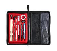 Ensemble d'outils de géométrie mathématique comprenant un séparateur d'outils de géométrie, un gabarit de rédaction, un ensemble de gabarits carrés, une gomme, un étui de rangement, une planification