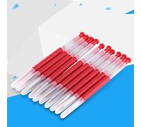 Ensemble D'Outils de Greffage pour Apiculture, Cueilleurs de Larves Flexibles avec Piston à Ressort pour L'élevage des Reines-10 Outils en Plastique Rouge