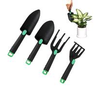 Ensemble D'outils De Jardin 4 Pièces - Ensemble D'outils À Main Ergonomiques, Outils De Jardin Avec Poignée Antidérapante, Équipement De Culture Du Sol Durable, Accessoires Pour Planter, Désherber, Cr