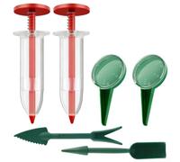 Ensemble d'outils de jardin en plastique pour petits espaces (rouge)