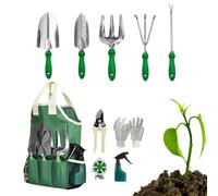 Ensemble d'outils de Jardin, râteau et Pelle pour Usage intensif - 11 pièces Outils de Jardin | pour jardiniers Femmes Hommes débutants pour Le Soin des pelouses et des