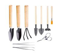 Ensemble d'outils de jardinage - 10 pièces pour excavation confortable, ensemble d'outils de jardin ergonomiques, pour cours, balcons, terrasses, chemins, patios, espaces verts, porches