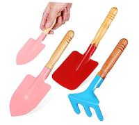 Ensemble d'Outils de Jardinage 3 Pièces Pelle Truelle Râteau avec Manche en Mini Kit pour Plantation et Creusement Outils de Jardinage Colorés Confortable à Prendre en Main