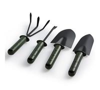 Ensemble d'outils de jardinage 4 pièces en alliage d'aluminium, kits de jardinage, bêche de jardin, petit râteau et pelle pour plantes en pot pour plantes de jardin