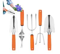 Ensemble d'Outils de Jardinage - Accessoires De Bêchage en Acier Inoxydable | Kit de Jardinage et Outils,pour Creuser Ameublir Le Sol Transplanter Nettoyer Tailler Amateur Débutant