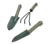 Ensemble d'outils de Jardinage Comprenant Une Pelle Large, Une Pelle étroite et Un râteau à Trois Dents, adapté pour jardiner, Creuser et Planter.