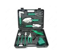 Ensemble d'outils de Jardinage en Acier Inoxydable de dix pièces Ustensiles de Jardin Ensemble de dix pièces en Acier Vert