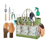 Ensemble d'outils de jardinage : outils de jardinage robustes pour parterres de fleurs et champs, plantation, coupe | Pelle, râteau, grade, palette, sécateur, accessoires de creusage, désherbage