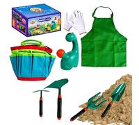 Ensemble D'outils De Jardinage pour - Grand Kit De Jeu De Sable De 9,1 Pouces | Chariot De Plage Extérieur en ABS - 448 G, Jouets De Jardinage Adaptés Aux avec Râteau, Chariot D'arrosa