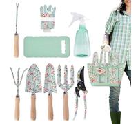 Ensemble D'Outils De Jardinage Râteau À Motifs Floraux Avec Sac De