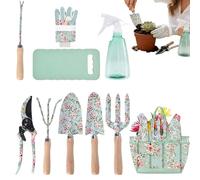Ensemble d'outils de jardinage, râteau et truelle à main petits et résistants, ensemble d'outils à main avec sécateurs - Pour femmes plantation élagage sur pelouse jardin extérieur massifs