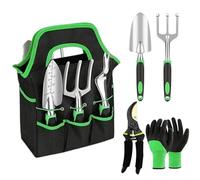 Ensemble D'Outils De Jardinage | Set de Jardin Portable 8 Pièces - Kit De Jardinage avec Outils,pour Désherbage Bêchage Ameublissement Transplantation Nettoyage Taille pour Amoureux