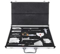 Ensemble d'outils de jauge de soudage 13 pcs Kit d'inspection métrique Règle de mesure des soudures Jauge de soudage en métal avec étui de transport pour inspection de fabrication industrielle