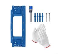Ensemble d'outils de localisation de charnière en plastique pour un perçage | Garantit un placement précis des trous, comprend des gants de sécurité, assemblage facile, construction en plastique durable