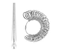 Ensemble d'outils de mesure avec mandrin de taille 1 à 35 en métal et ajusteur de taille pour bagues lâches et fabrication de bijoux