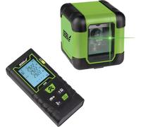 Ensemble D'outils De Mesure : Croix Laser Verte + Télémètre Laser 40M Dedra Mc0920 Télémètre Laser Appareil De Mesure Laser Mesure Laser
