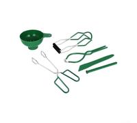 Ensemble d'outils de mise en conserve avec lève-bocal et support - Pince anti-brûlure pour bidon de bain d'eau - Accessoires en acier inoxydable pour la conservation de confitures pour cornichons
