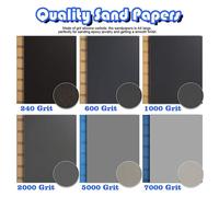 Ensemble D'outils De Moulage De Résine 23 Pièces, Kit De Polissage De Résine Époxy, 12 Papiers De Verre, 5 Blocs De Polissage, 5 Fichiers De Formes, 1 Brosse