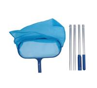 Ensemble d'outils de Nettoyage de Piscine Comprenant Un Filet d'écumage de Feuilles Professionnel, 4 poteaux, Kit d'entretien de Piscine pour Murs de Fond de Piscine