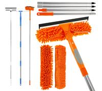 Ensemble d'outils de nettoyage de vitres extensibles 180 ° Vadrouille de fenêtre rotative à Long manche, essuie-glace domestique, brosse de nettoyage de la poussière, nouveau C