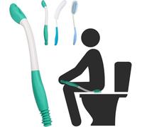 Ensemble d'outils de nettoyage hygiénique avec poignée longue, brosse antidérapante pour baignoire avec poignée incurvée et brosse courbe pour cheveux pour personnes en surpoids, personnes âgées et