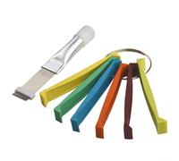 Ensemble d'outils de peigne à ailettes pour climatiseur, kit de réparation de lisseur de bobine CVC avec brosse de nettoyage à condensateur en acier inoxydable, 12 tailles de peignes pour réparation