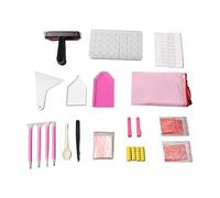 Ensemble d'outils de peinture en strass kit de bricolage complet avec 28 compartiments Lumière LED rose pour les artisans