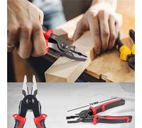 Ensemble D'outils De Pince 5 Pièces, Kit D'outils Polyvalent 5 En 1, Avec Pince De Monteur De Lignes, Dénudeur De Fils, Outils De Sertissage, Cisaille À Tôle