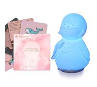 Ensemble d'outils de pleine conscience avec lampe de méditation visuelle guidée et 48 cartes d'affirmation positive, appareil 3 en 1 avec veilleuse et machine à bruit, cadeau de soins personnels pour