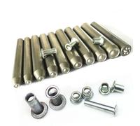 Ensemble d'outils de poinçonnage de rivets semi-creux - Perforateur de matrice de bride et de curling | Outil de frappe manuel | Acier blanc super dur 6mm