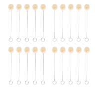 Ensemble d'outils de polissage et de teinture du cuir, brosse à boule de laine, 20 pièces, boule de laine haute densité avec poignée en métal robuste pour bricolage, teinture du