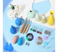 Ensemble d'outils de poterie de précision en céramique, application de glaçage sans effort avec 8 tailles d'aiguilles, pour un vitrage et une décoration précis