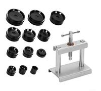 Ensemble d'outils de presse de montre : fermeture et ouvre-boîtier arrière avec 12 matrices pour remplacement et entretien de la batterie de montre