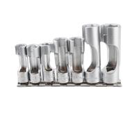 Ensemble d'outils de prise de retrait de capteur d'oxygène 7 pièces dissolvant de clé de capteur d'o2 en alliage de chrome pour l'entretien du véhicule couleur argentée plusieurs