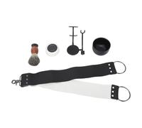 Ensemble d'outils de rasage de barbe, support de rasoir en alliage de qualité supérieure, bol à savon, tissu d'affûtage, brosse à barbe, Kit de toilettage complet pour hommes,