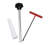 Ensemble d'outils de rechange pour tige de valve pour voitures, camions, SUV - Comprend un extracteur de potence, un outil d'assistance pour la bouche supérieure et des gants (noir)