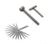 Ensemble d'outils de réglage de soupape de moteur de moto avec 3 clés 8 mm 9 mm en acier inoxydable pour jauge d'épaisseur en acier 002100 mm et mesure précise du dégagement 10 mm (B)